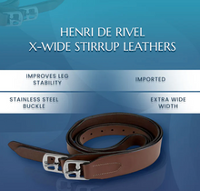 Load image into Gallery viewer, Henri de Rivel X-Wide Stirrup Leathers