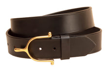 Load image into Gallery viewer, Tory Leather 1.5" Brass Spur Buckle Belt