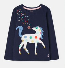 Load image into Gallery viewer, Joules Ava Long Sleeve Applique Artwork T-Shirt