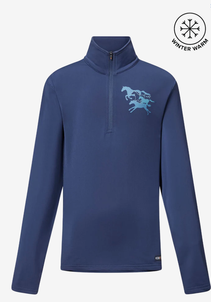 Kerrits Kids In Stride Quarter Zip Fleece Tech Top