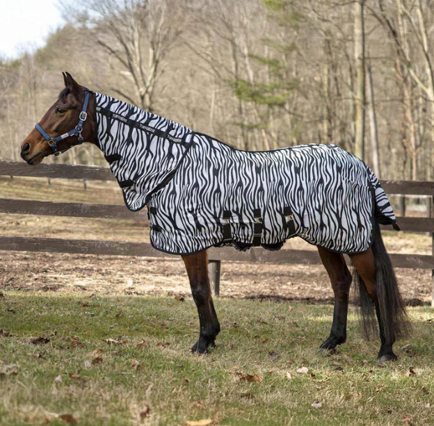 TuffRider Comfy Plus Combo Neck Fly Sheet- Zebra Print