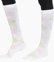 Load image into Gallery viewer, TuffRider Ladies Bamboo Argyle Knee Hi Socks
