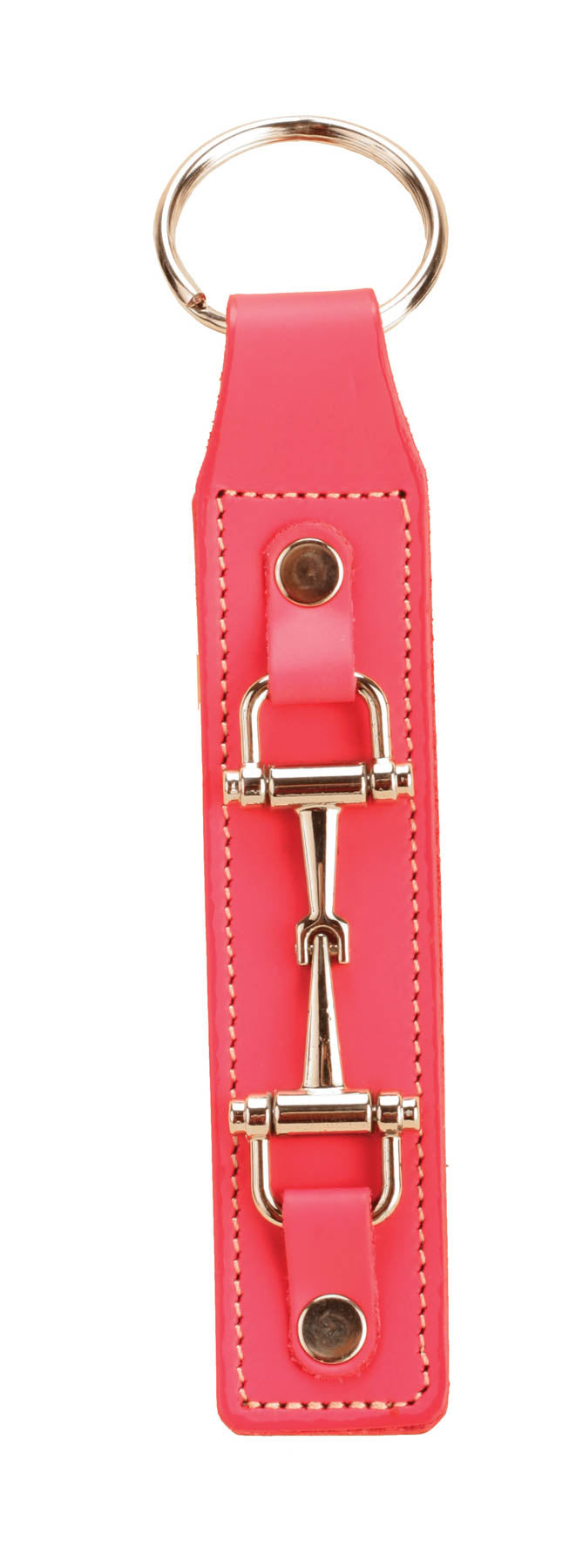 Tory Leather Pink Snaffle Key Fob