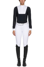 Load image into Gallery viewer, Cavalleria Toscana Perforated Long Sleeve Zip Show Shirt
