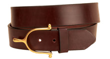 Load image into Gallery viewer, Tory Leather 1.5&quot; Brass Spur Buckle Belt

