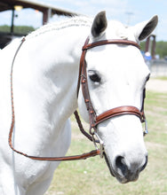 Load image into Gallery viewer, Huntley Equestrian Fancy Square Raised Hunter Bridle w/Reins
