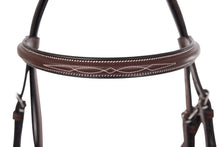 Load image into Gallery viewer, Huntley Equestrian Fancy Square Raised Hunter Bridle w/Reins
