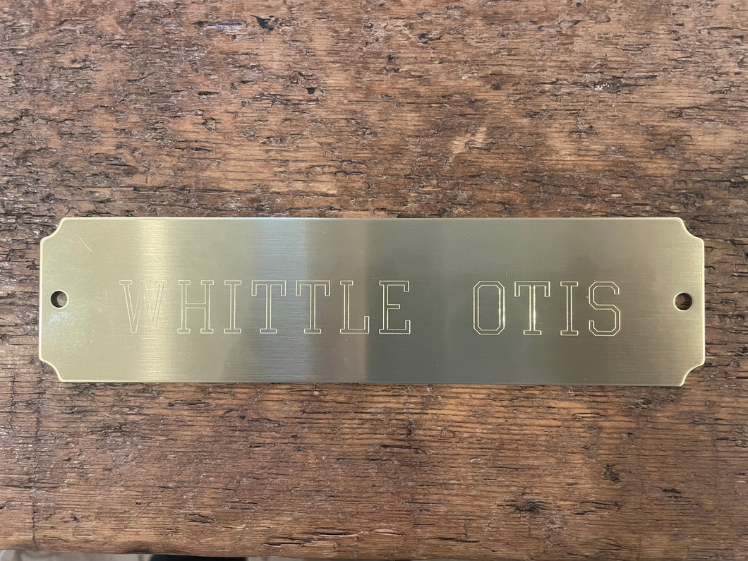 Engraved Brass Stall Plates