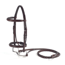Load image into Gallery viewer, Vespucci Fancy Raised Hunter Bridle with Laced Reins
