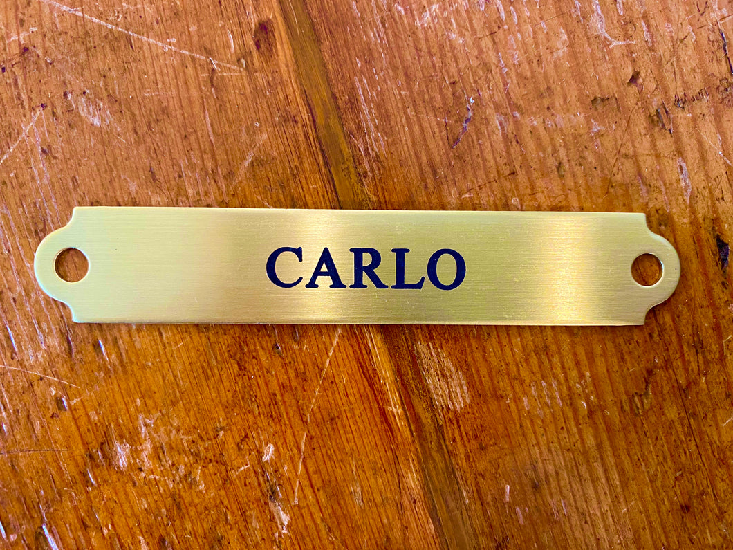 English Halter Name Plate