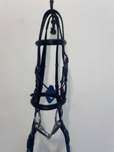 Load image into Gallery viewer, HK Americana Raised Padded Dressage Bridle w/Web Reins
